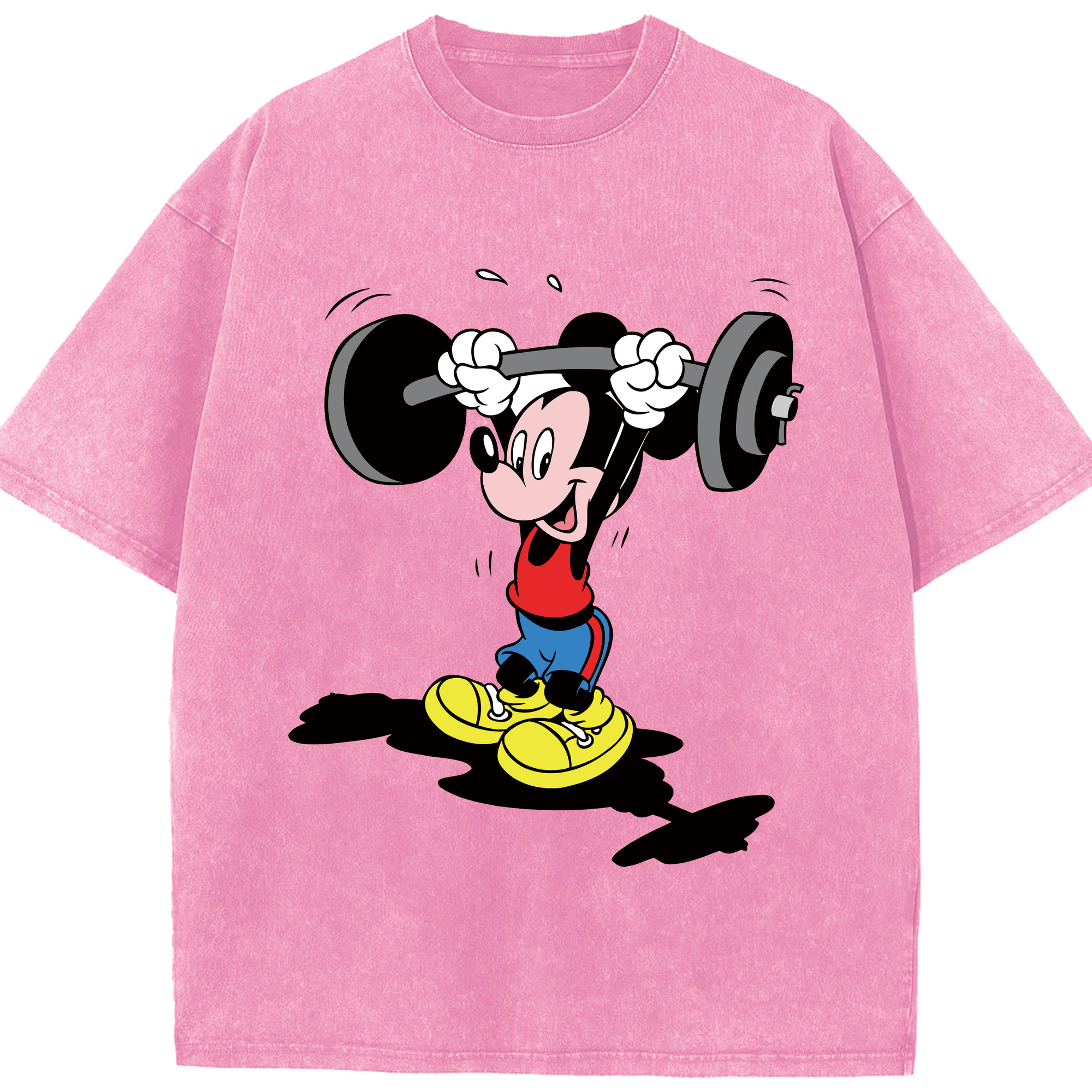 （画像用） ミッキーマウス Mickey Mouse 綿100% ヴィンテージ風 半袖Tシャツ（フロントプリント）